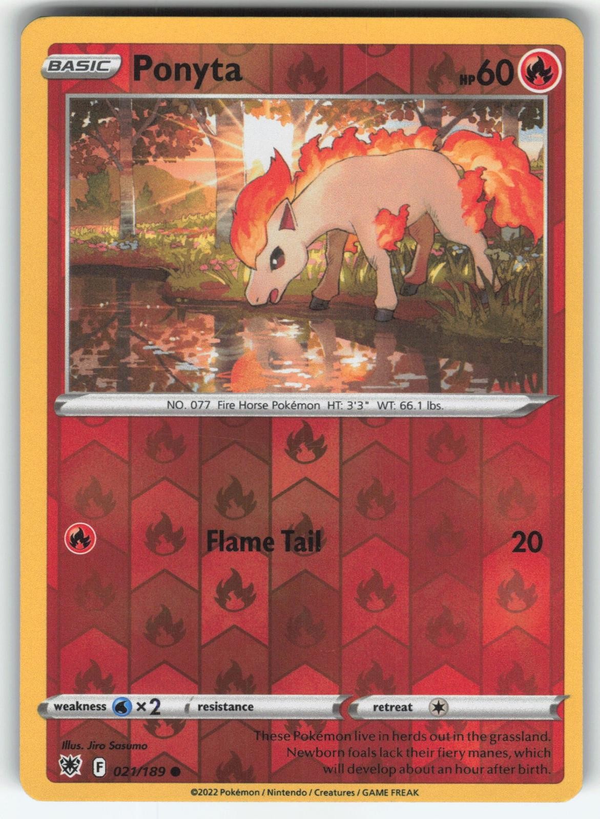 Ponyta 021/189 Reverse Holo SWSH10: Astral Radiance Pokemon