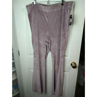 Avia Purple Women's Velour Active Wear Pants Flare Legs. Size 22