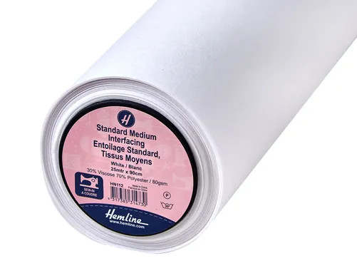 Hemline Medium Interfacing - Sew-in: 25m x 90cm: White