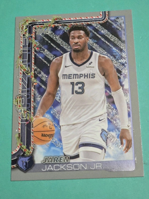 2025-26 Topps Holiday - Jaren Jackson Jr. #H148 Holiday Silver Glitter