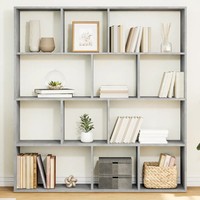BüCherregal Betongrau 132X29X141,5 Cm Holzwerkstoff Standregal