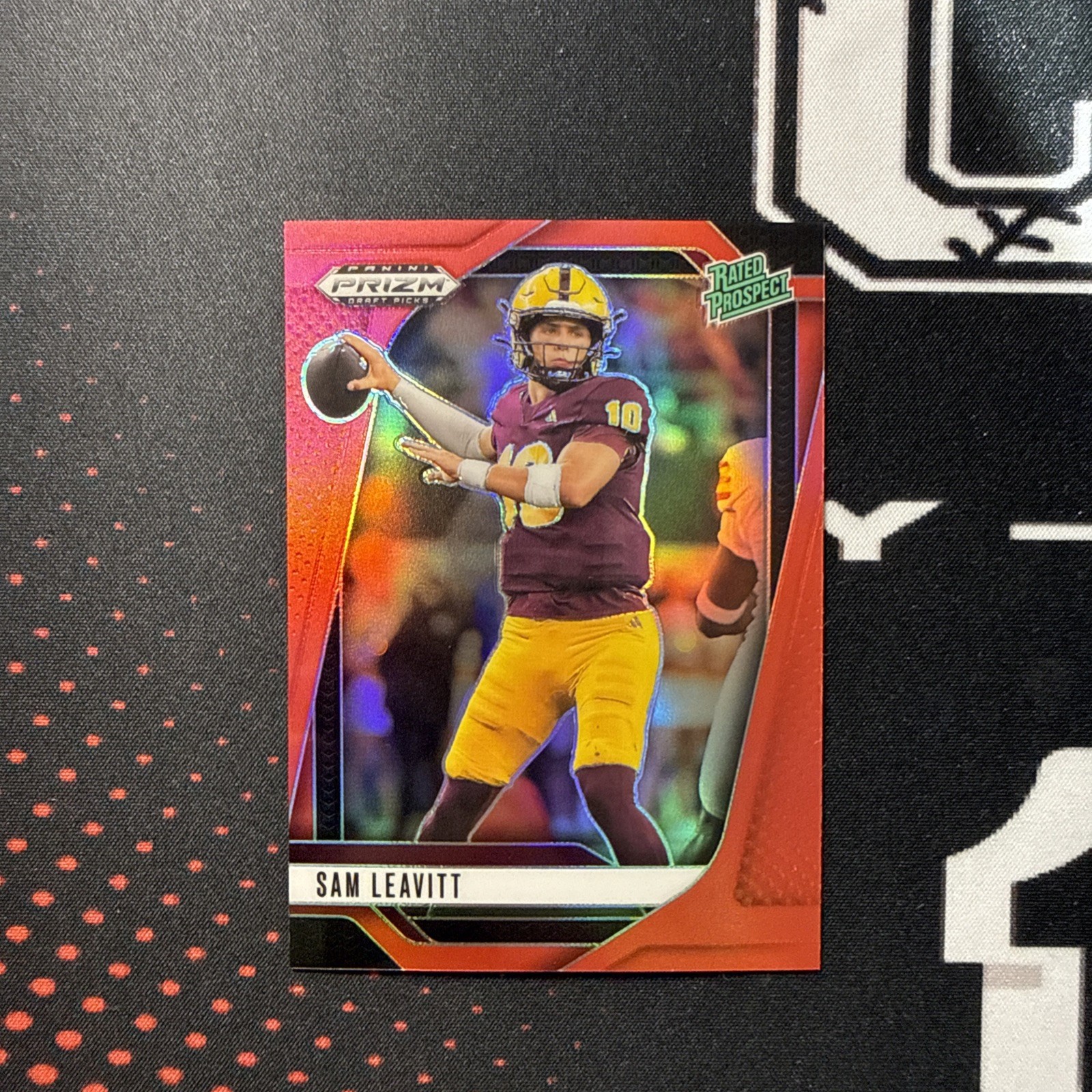 2025 Panini Prizm Draft Picks #6 Sam Leavitt Red Prizm 269/399 Arizona State