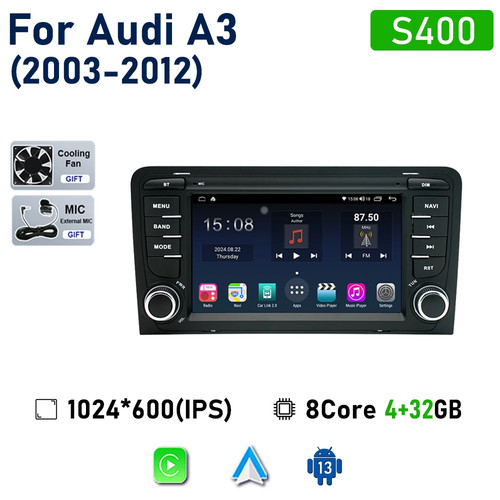 Radio Coche Audi A3 2003 2004 2005-2012 Original Montado Coche Pantalla Android - Imagen 27 de 39