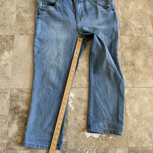 Democracy Ab Technology Ankle Jeans Size 14 Elastic Waist Stretch Blue - Picture 5 of 9
