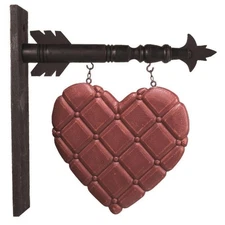 K&K Interiors Arrow Replacement Decorative Hanging Sign, Red - B6712