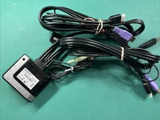 IOGEAR 2-Port HD Cable KVM Switch with Audio Connections. GCS62HU. VERY GOOD.