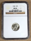 1940 MERCURY DIME NGC MS66 204005