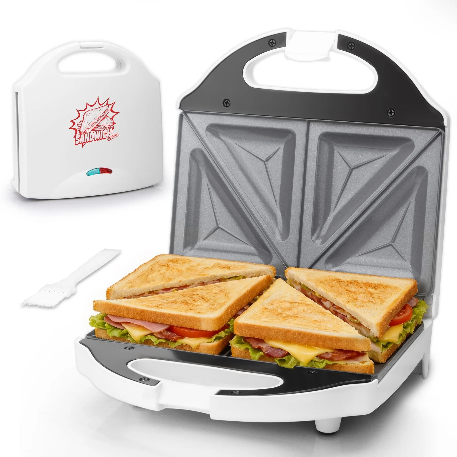 Ceramic Breakfast Sandwich Maker Press 2 Slices, Mini Sandwich Press, Grilled...
Opens in a new wind