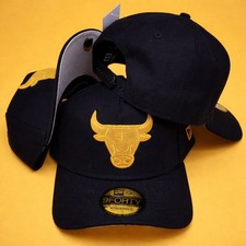 Chicago Bulls New Era 9Forty Snapback Hat Black/Gold