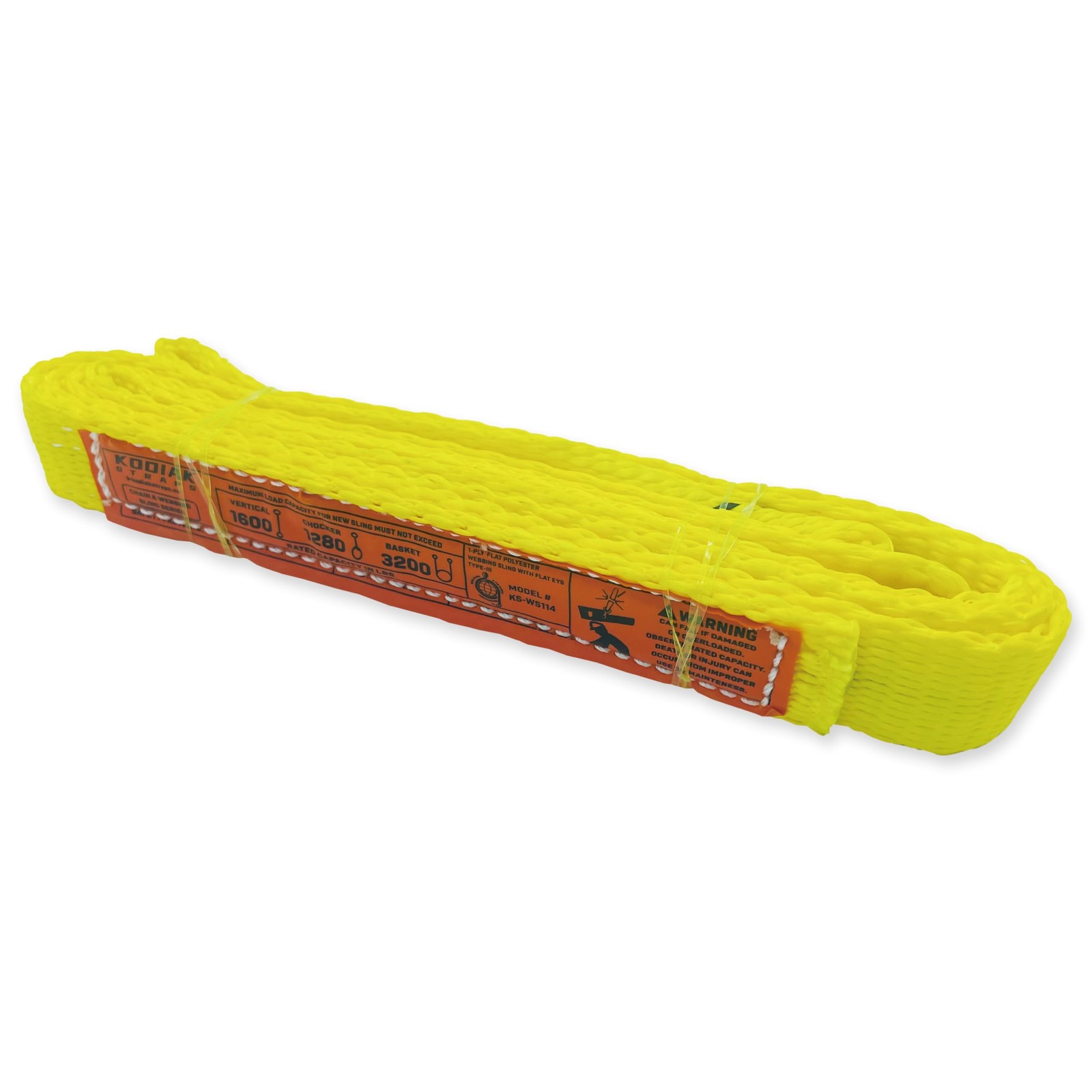 1-Ply Lifting Sling Straps 1”x 4ft - 1650lbs Vertical Capacity Heavy Duty Flat E