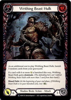 Writhing Beast Hulk (Red) NM/M R MON129 Monarch Flesh and Blood