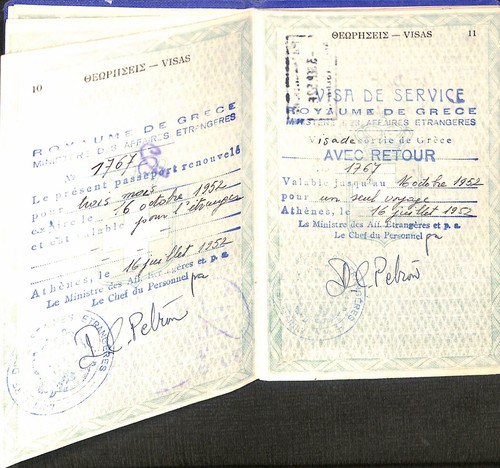 GREECE PASSEPORT PASSPORT FOR ETRANGERS FOREIGN LAISEZ PASSER TRAVEL 1952 GRECE - Foto 7 di 17