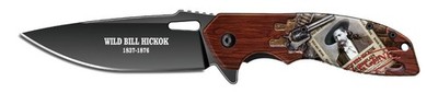 Wild Bill Hickok Collector's Edition Folding Pocket Knife - 8'' Total Length 