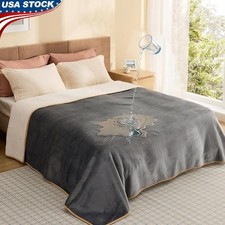 Reversible Waterproof Pet Blanket Dogs Cats Cozy Sherpa Fleece Multiuse New