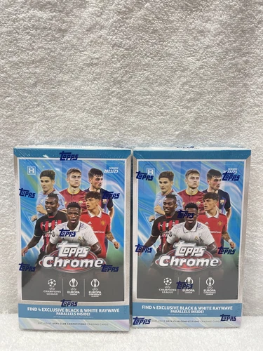 2022-23 Topps CHROME UEFA Club Competitions Soccer Hobby LITE BOX Lot of 2x