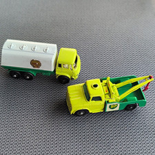 Vintage Lesney Matchbox BP Truck Lot - No 25 Petrol Tanker & No 13 Dodge Wrecker