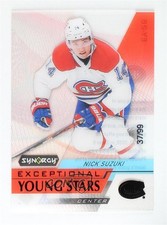 2020-21 Upper Deck Synergy Exceptional Young Stars Black 37/99 Nick Suzuki 0e15
