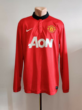 Manchester United Home Football Shirt 2013 2014 Nike Jersey Soccer FC L/S Mens L
