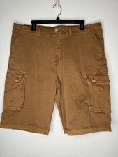 Buckle BKE Shorts Mens 38 Khaki Casual Stitched Flat Front 11 Inch Inseam
