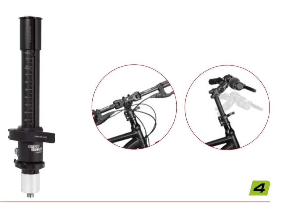 ErgoTec Vorbauerhöhung Up & Down & Turn 3 Alu Speedlifter 90 drehbar schwarz - Bild 2 von 3