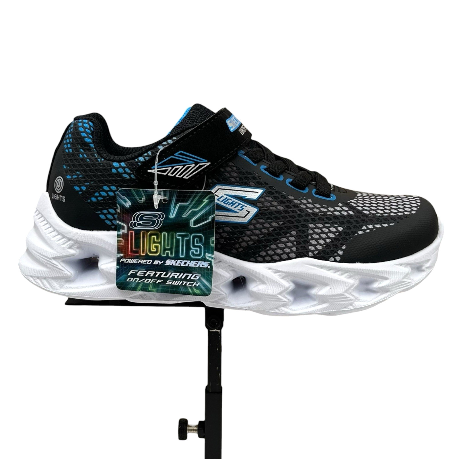 Skechers Youth Big Boys Slip-on Sneaker Size 1 Black Blue Li