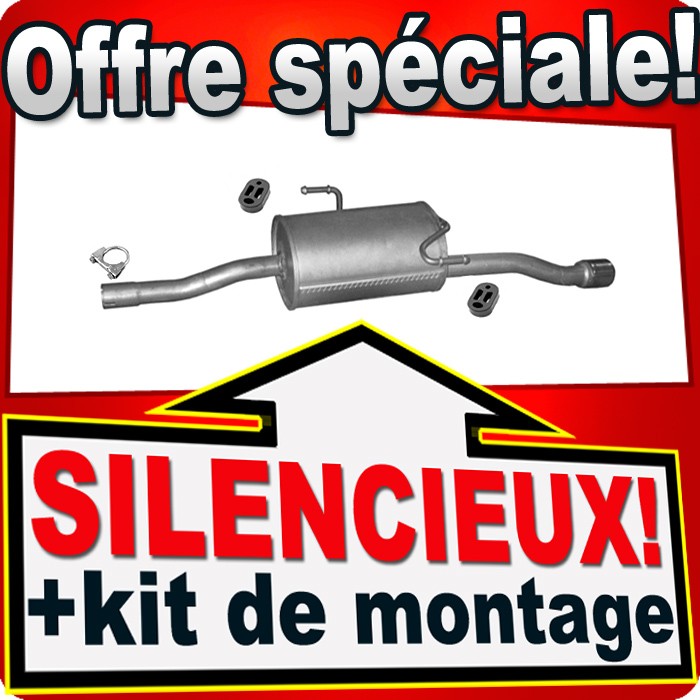 Échappement bruyant ? Silencieux arrière Peugeot 206+ 1.4 HDi pour hayon 2009