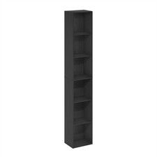 Furinno 24009BKW 12.1 in. 6-Tier Open Shelf Bookcase Blackwood