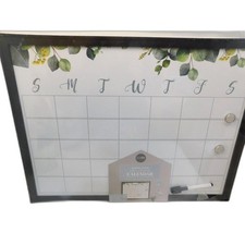 Core Home Magnetic Dry Erase Calendar Floral Leaves New