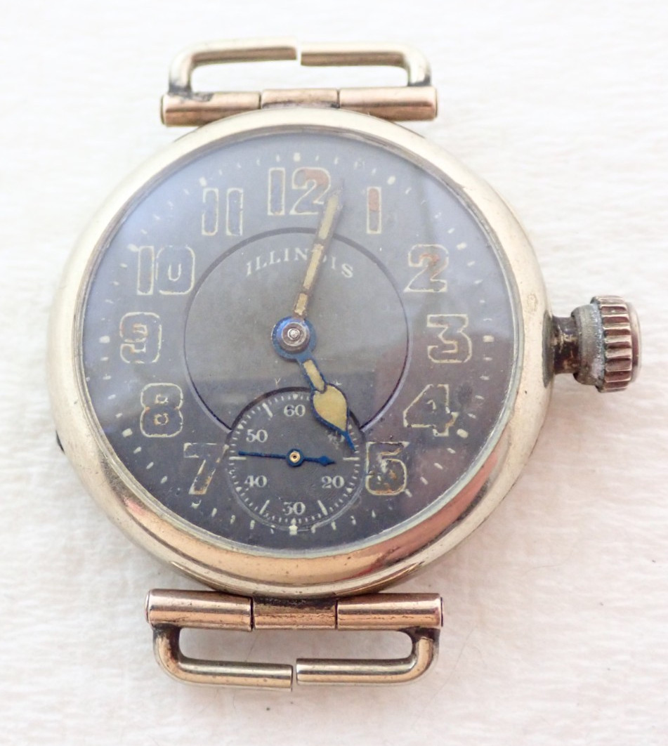 VINTAGE MILITARY 17 JEWEL WATCH TRENCH ILLINOIS NICKEL WRISTWATCH MENS - VintageWatches.PK VINTAGE MILITARY 17 JEWEL WATCH TRENCH ILLINOIS NICKEL WRISTWATCH MENS - vintagewatches.pk