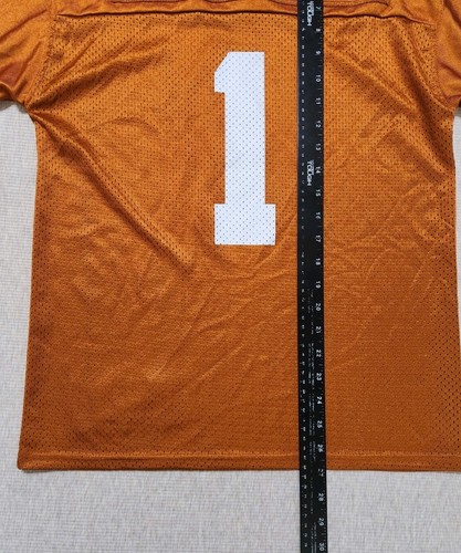 Camiseta de fútbol americano University of Texas Longhorns para niños grande naranja quemado #1 NCAA - Imagen 7 de 8