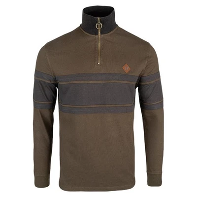 Sudadera Jack Pyke De Media Cremallera Verde – Confort Con Paneles De Contraste - Imagen 1 de 4