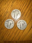 Standing Liberty Quarters 25c Lot of 3- 90% Silver, Only One Dated - See Photos