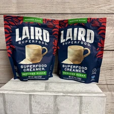 Laird Superfood Non Dairy Reduced Sugar Coffee Creamer 8 oz Vegan Coconut MCT 2X