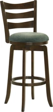 Coaster Home Furnishings Murphy Wood Pub Height Swivel Bar Chair Hunter Green 18