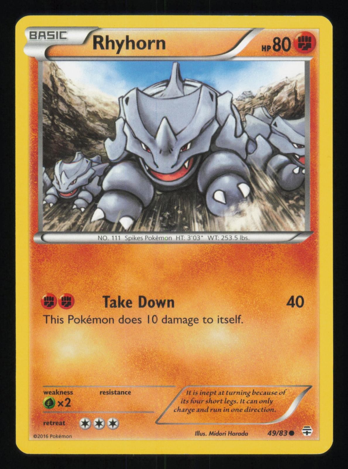 RHYHORN 49/83 COMMON GENERATIONS MP POKEMON