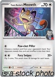 Team Rocket's Meowth 149/182 Destined Rivals Reverse Holo