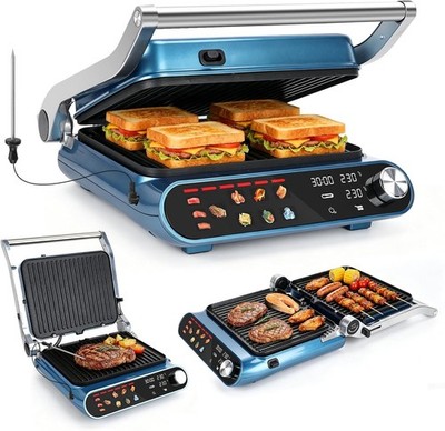  Panini Press Grill, 3-in-1 Sandwich Toaster & Toastie Maker