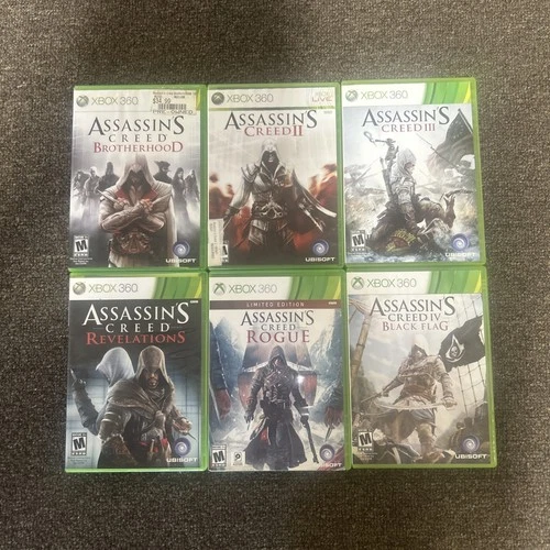 Assassin's Creed Bundle Lot of 6 for Microsoft Xbox 360 (Read Description) Used