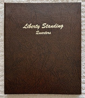 Dansco Liberty Standing silver Quarters album. Empty. In decent shape.