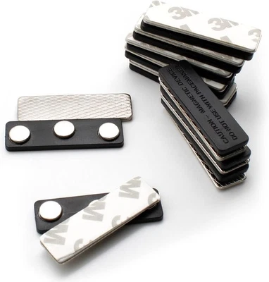 AMONENZ 10 Stück Namensschilder Magnet, Namensschilder für Kleidung Magnet, 45 x 13 mm S