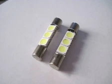 PAIR OF BULBS 3 LED MICRO TORPEDO 31mm 6mm 5000K K65