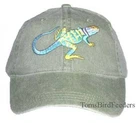 Collared Lizard Embroidered Cotton Cap NEW