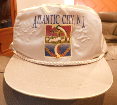 NEW Without Tags!  Men's ''Atlantic City NJ'' Baseball Cap, Silver!