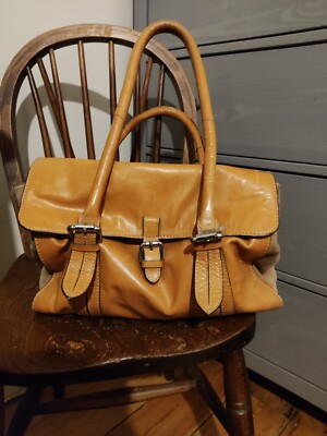 Clarks Tan Leather And Suede Bag UK