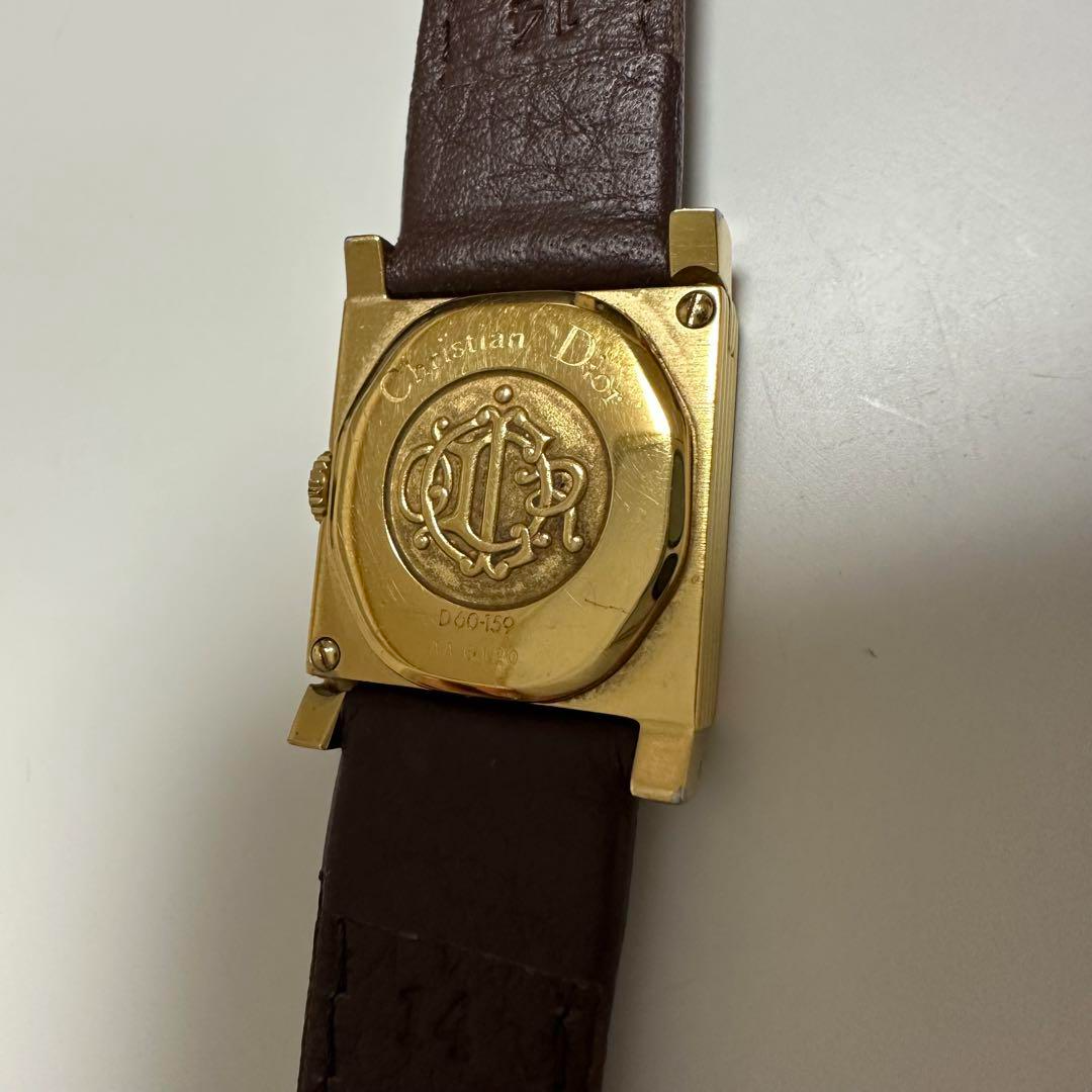 Christian Dior D60-159 Women's Watch Gold Plated Case Quartz Used