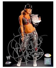 WWE MICKIE JAMES SIGNED 8X10 AUTOGRAPHED ORIGINAL PHOTO FILE PHOTO WITH PSA COA