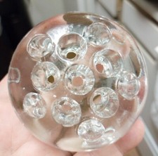 Vintage Clear Glass Footed Flower Frog 11 Hole for Floral Arrangements Vases 3"