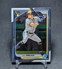 Sal Frelick Rookie RC 2024 Bowman Chrome Baseball Card #23 Milwaukee Brewers. rookie card picture