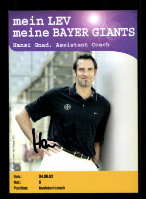 Hansi Gnad Bayer Giants Leverkusen Original Signed Basketball + A 219405