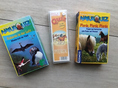 3 Naturquiz- Spiele: 1x Rekorde in der Luft - Vögel, 2x Pferde * ab 8 Jahren